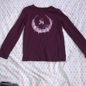 girls long sleeve t shirt size 11/12 year old